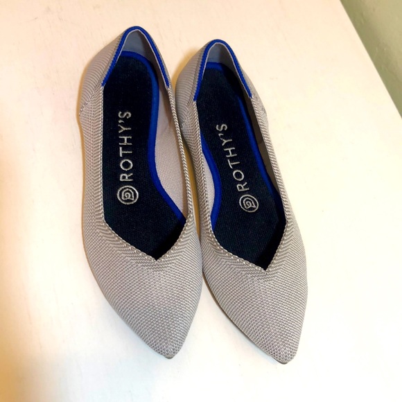 Rothy's Shoes - Rothy’s  Flats Beige Point  Slips-On Shoes Size 7W
